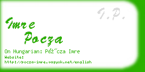 imre pocza business card